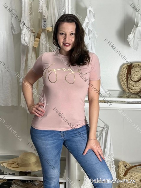 Tričko krátky rukáv dámske (S / M / L ONE SIZE) TALIANSKÁ MÓDA IM4211097/DR