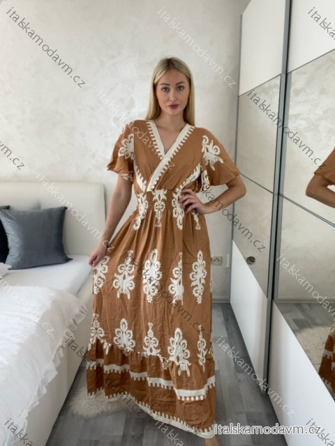 Šaty letné krátky rukáv dámske BELLA (M/L-XL/2XL) IMWGDB21153-3D/DUR