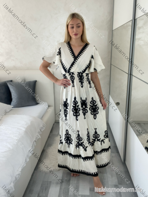 Šaty letní krátký rukáv dámské BELLA (M/L-XL/2XL) IMWGDB21153-3E/DUR