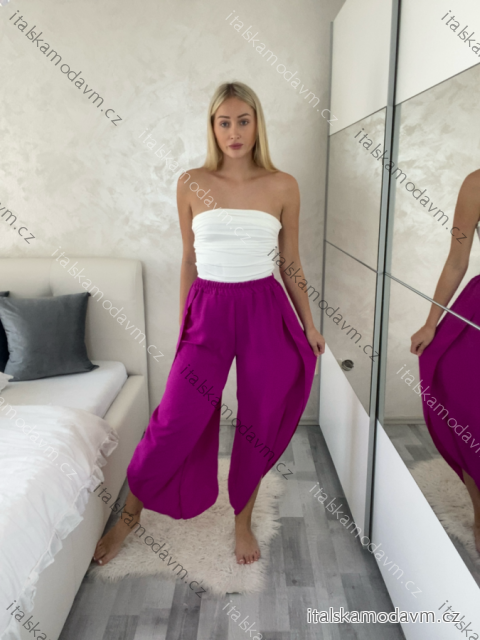 Nohavice letné zavinovací dlhé oversize dámske GINIE (S/M/L ONE SIZE) TALIANSKA MÓDA IMD24250