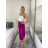 Nohavice letné zavinovací dlhé oversize dámske GINIE (S/M/L ONE SIZE) TALIANSKA MÓDA IMD24250/DU -   růžová fuchsiová -   S/M/L