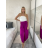 Nohavice letné zavinovací dlhé oversize dámske GINIE (S/M/L ONE SIZE) TALIANSKA MÓDA IMD24250/DU -   růžová fuchsiová -   S/M/L