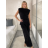 Souprava elegantní tričko bez rukávu a kalhoty dlouhé dámské LUCY (S/M/L ONE SIZE) ITALSKÁ MÓDA IMWAC251491/DU S/M/L čierna