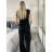 Souprava elegantní tričko bez rukávu a kalhoty dlouhé dámské LUCY (S/M/L ONE SIZE) ITALSKÁ MÓDA IMWAC251491/DU S/M/L čierna