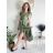 Šaty letní mušelín krátký rukáv dámské RITA (S/M/L ONE SIZE) ITALSKÁ MÓDA IMWB25886/DUR S/M/L červená