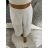 Kalhoty dlouhé aladinky letní dámské (S/M/L ONE SIZE) ITALSKÁ MÓDA IMD24029/DUR smetanová béžová S/M/L