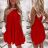Šaty letní skládané bez rukávu dámské (S/M ONE SIZE) ITALSKÁ MÓDA IMD24058/DR bílá S/M/L