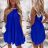 Šaty letní skládané bez rukávu dámské (S/M ONE SIZE) ITALSKÁ MÓDA IMD24058/DR bílá S/M/L