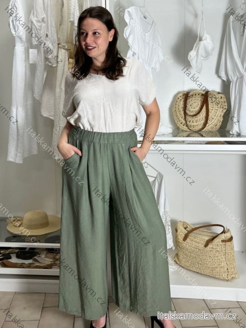 Kalhoty volnočasové dámské nadrozměr (42/44/46 ONE SIZE) ITALSKÁ MÓDA IM425443/DUR