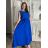 Šaty dlouhé košilové bez rukávu dámské (S/M/L ONE SIZE) ITALSKá MóDA IMC250001/DU -   čierna
 -   S/M/L