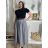 Sukňa dlhá s opaskom dámska (S/M/L ONE SIZE) TALIANSKA MÓDA IM425444/DU - šedá - S/M/L