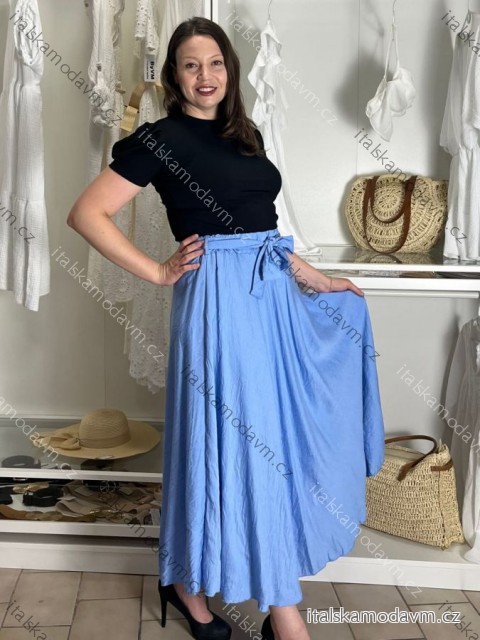 Sukně dlouhá dámská (S/M/L ONE SIZE) ITALSKá MODA IM3250001/DU -   svetlo modrá -   S/M/L