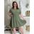 Šaty voľnočasové letný mušelín krátky rukáv dámske (S/M/L ONE SIZE) TALIANSKA MÓDA IM4250001