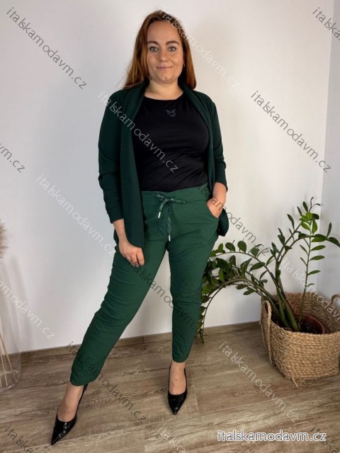Nohavice strečové dlhé dámske nadrozmer (44/46/48 ONE SIZE) TALIANSKA MóDA IMN22MARINA/DU