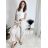 Kalhoty s knoflíkem dámské (S/M/L ONE SIZE) ITALSKÁ MÓDA IM425100/DU -   Černá -   S/M/L