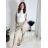 Kalhoty s knoflíkem dámské (S/M/L ONE SIZE) ITALSKÁ MÓDA IM425100/DU -   Černá -   S/M/L