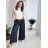 Nohavice elegantné dlhé s opaskom dámska TERNI  (S/M/L ONE SIZE) TALIANSKA MÓDA IMC25248/DU S/M/L béžová