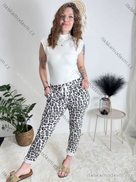 Nohavice strecové mačkáče dlhé dámske (S/M/L ONE SIZE) TALIANSKA MÓDA IMPLI248115B