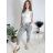 Nohavice strecové mačkáče dlhé dámske (S/M/L ONE SIZE) TALIANSKA MÓDA IMPLI248115B/DR béžová S/M/L