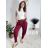 Nohavice elegantné s opaskom dámske nadrozmer (M/L/XL ONE SIZE) TALIANSKA MÓDA IMD25011