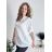 Tunika košeľová bavlnená 3/4 dlhý rukáv dámska (S/M/L ONE SIZE) TALIANSKA MODA IM324111/DR biela S/M/L