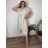 Šaty košeľové letné sťahovací mušelín krátky rukáv dámske nadrozmer GITA (46/48/50 ONE SIZE) TALIANSKA MÓDA IM425296/DUR khaki 46/48/50