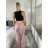 Nohavice letní s opaskom dámske nadrozmer JANE (44/46/48 ONE SIZE) TALIANSKA MÓDA IM425289