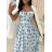 Šaty letní citronky lemon, leopardí a květované na ramínka dámské (XS/S/M ONE SIZE) ITALSKÁ MÓDA IMWCN251858