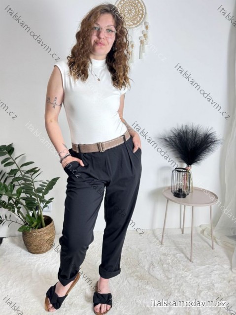 Nohavice s opaskom dámske (S/M/L ONE SIZE) TALIANSKA MÓDA IM425LENA/DUR