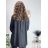 Tunika košilová 3/4 dlouhý rukáv dámská nadrozměr (48/50 ONE SIZE) ITALSKá MODA IM7246236/DUR -   Černá -   46/48/50