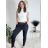 Nohavice elegantné s opaskom dámske (S/M/L ONE SIZE) TALIANSKA MÓDA IMBM25015/DR vínová S/M/L