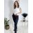 Nohavice elegantné s opaskom dámske (S/M/L ONE SIZE) TALIANSKA MÓDA IMBM25015/DR vínová S/M/L