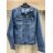 Bunda riflová jeans dámská nadrozměr (2XL-6XL) MOON GIRL SUN24GYD1892/DUR 6XL modrá
