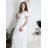 Šaty dlouhé letní krátký rukáv dámské (S/M/L ONE SIZE) ITALSKÁ MÓDA IM425MARIA-M