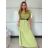 Šaty dlouhé letní krátký rukáv dámské (S/M/L ONE SIZE) ITALSKÁ MÓDA IM425MARIA-M