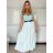 Šaty dlhé letné krátky rukáv dámske (S/M/L ONE SIZE) TALIANSKA MÓDA IM425MARIA-M/DU