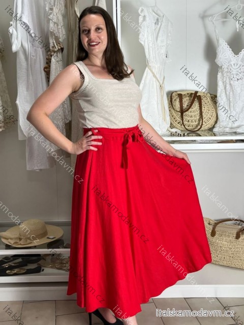 Sukňa dlhá dámska (S/M/L ONE SIZE) TALIANSKA MODA IM3250001/DU -   červená -   S/M/L
