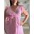Šaty letní mušelín krátký rukáv dámské RITA (S/M/L ONE SIZE) ITALSKÁ MÓDA IMWB25886/DUR S/M/L bílá