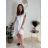 Šaty letní mušelín krátký rukáv dámské RITA (S/M/L ONE SIZE) ITALSKÁ MÓDA IMWB25886/DUR S/M/L bílá