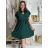 Šaty krátké letní krátký rukáv dámské (S/M/L ONE SIZE) ITALSKÁ MÓDA IMD250003/DU -   zelená smaragdová -   S/M/L