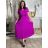 Šaty dlhé letné skládané krátky rukáv dámske ZUZA (S/M/L ONE SIZE) TALIANSKA MÓDA 	 IMD251761/DUR S/M/L červená