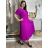 Šaty dlhé letné skládané krátky rukáv dámske ZUZA (S/M/L ONE SIZE) TALIANSKA MÓDA 	 IMD251761/DUR S/M/L červená