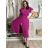 Šaty dlhé letné krátky rukáv dámske (S/M/L/XL ONE SIZE) TALIANSKA MODA IMD24042