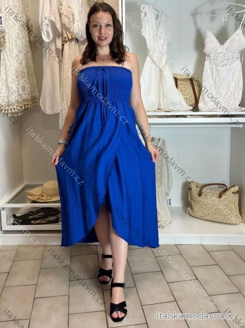 Šaty dlhé letný carmen cez prsia dámske ORISEA (S/M/L ONE SIZE) TALIANSKA MÓDA IM425405