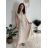 Šaty dlhé elegantné letné bez rukávov dámske nadrozměr BLANCA (52/54/56 ONE SIZE) TALIANSKA MÓDA IMC25293/DU zelená khaki 52/54/56