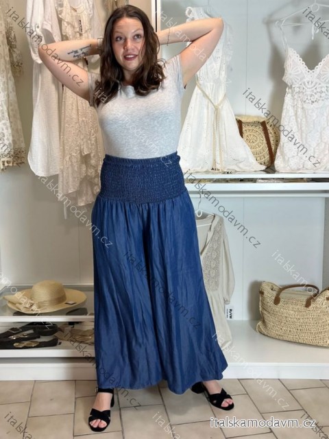 Kalhoty dlouhé letní oversize dámské ANDY (M/L/XL ONE SIZE) ITALSKÁ MÓDA IMWGS251152/DUR
