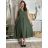 Šaty dlhé letné oversize na ramienka dámske HELA (S/M/L ONE SIZE) TALIANSKA MÓDA IM4251114/DUR S/M/L zelená khaki