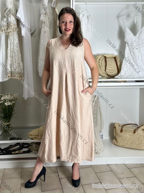Šaty dlhé letné oversize na ramienka dámske HELA (S/M/L ONE SIZE) TALIANSKA MÓDA IM4251114/DUR