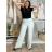 Kalhoty letní dlouhé oversize dámské COLORE (S/M/L ONE SIZE) ITALSKÁ MÓDA IM425271/DUR sv. mintová S/M/L