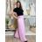 Kalhoty dlouhé oversize dámské GIRA (S/M/L ONE SIZE) ITALSKÁ MÓDA IMWHP25402/DUR S/M/L růžová